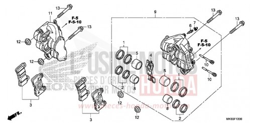 FRONT BRAKE CALIPER (CBR1000RR/RA) CBR1000RRF de 2015